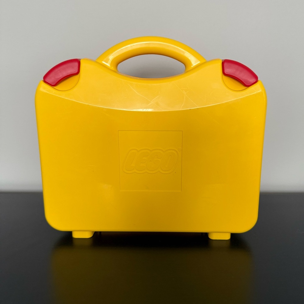LEGO | Storage Case with Rounded Corners and Yellow Lid, Red Latches